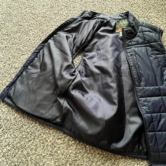 Navy Blue St Johns Bay Puffer Vest with Zippered Pockets, Men's Large, Thermal - Picture 5 of 6